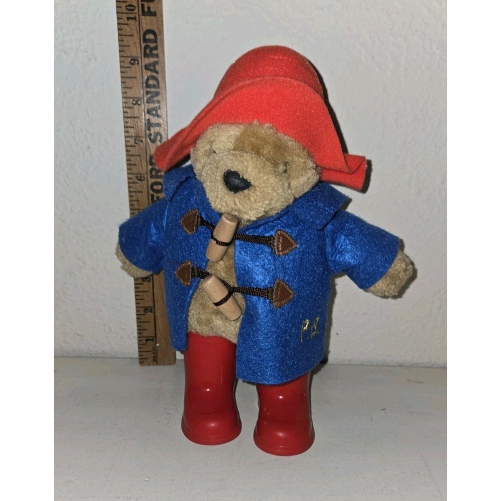 Classic Paddington Bear 10" Plush Toy in Duffle Coat & Red Rain Boots